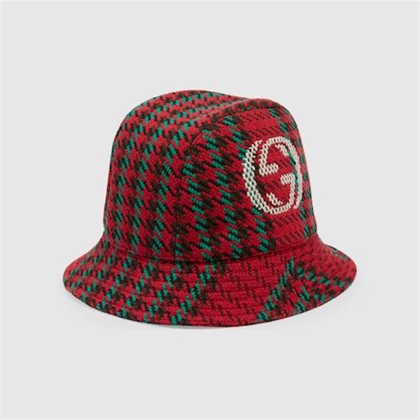 authentic gucci bucket hat|Gucci bucket hat houndstooth.